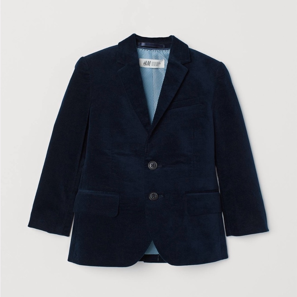 BRAND NEW BOY’S DARK BLUE VELVET BLAZER!!